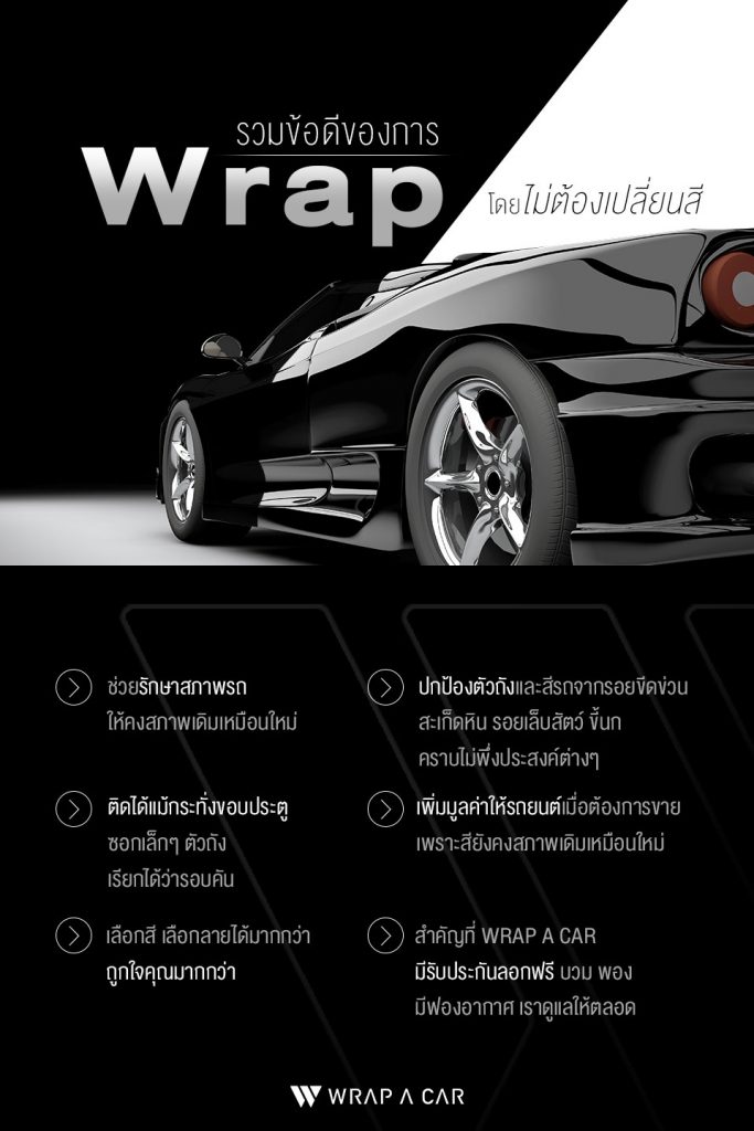 รวมข้อดีของการ Wrap สีรถที่ WRAP A CAR